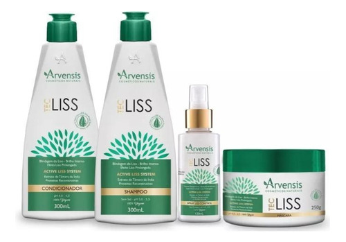 Kit Shampoo+condicionador+máscara+protetor Arvensis Tec Liss