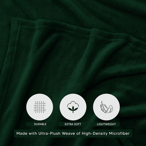 Cobertor Utopia Bedding Forest Green Fleece Tamanho Completo