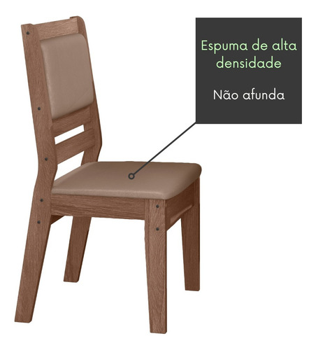 Conjunto Mesa Sala De Jantar Com 4 Cadeiras Lugares Quadrada