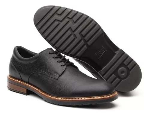 Calzado Hombre Caballero Zapato Casual Flexi En Piel Negro