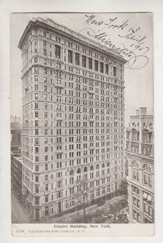 1908 Postal Fotografia Empire Building New York Rascacielos