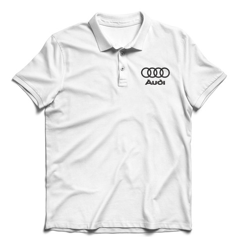 Remera Polo Chomba Moda Masculina Bordada Logo Audi