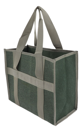 Bolsa De Herramientas De Boca Ancha De Lona Verde De Gran Ca
