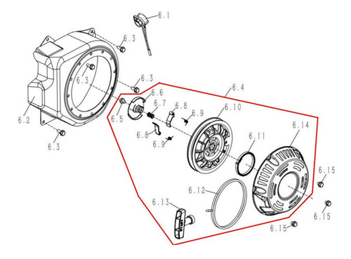 Repuesto Conjunto De Arranque Motor Niwa Mnw-55/65 Original