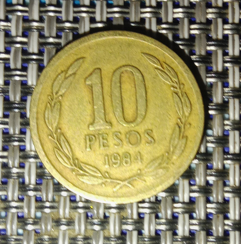 10 Pesos Chilenos De 1984, Angel De La Libertad (Usado)