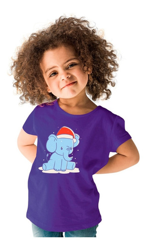 Playera Navidad - Niños - Elefante Navideño