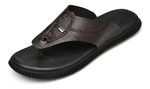 Hombres Casual Chanclas De Cuero Sandalias Zapatillas