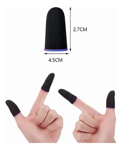 Guantesitos Dedos Dedos Fundas Gamer Touch Multicolor, 32 Un
