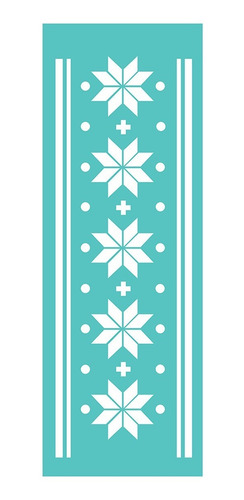 Imagen 4 de 5 de Stencil Laura Craft Set Navidad Corona Y Estrella Federal