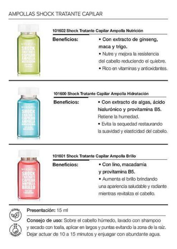 Kit 3 Ampollas Tratantes Para Cabello