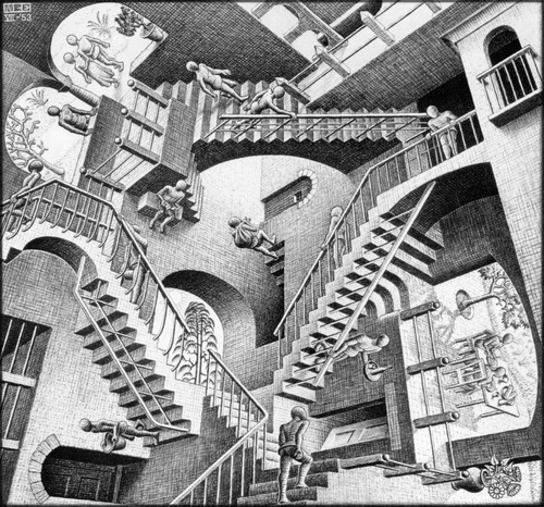 Imagem 1 de 1 de Poster Grande M C Escher 80x90cm Relativity - Ultra Grande