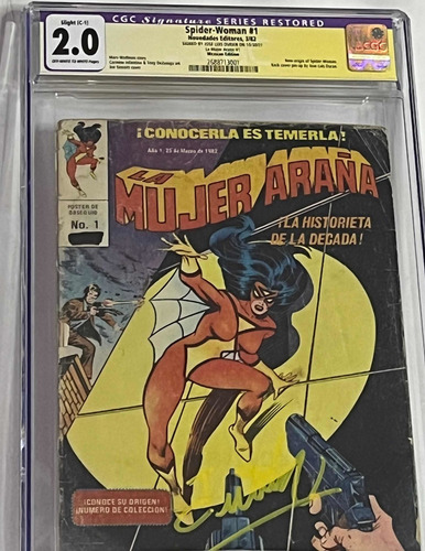 Comic Mujer Araña #1 Cgc Firmado Por José Luis Durán