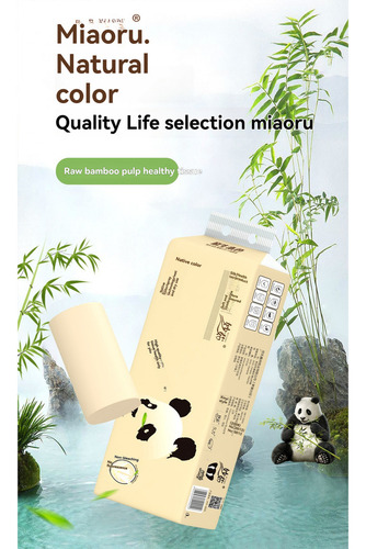 Papel Higiénico De 5 Capas De Pulpa De Bambú: Paquete Fácil
