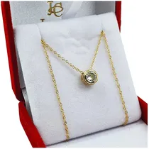 Comprar Conjunto Oro 18k Cadena Singapur 50cm Dije Pasante