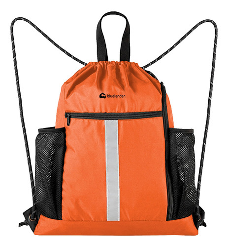 Mochila Deportiva De Gym Gimnasio Viaje Impermeable Con Cordón Para Deportistas Color Naranja