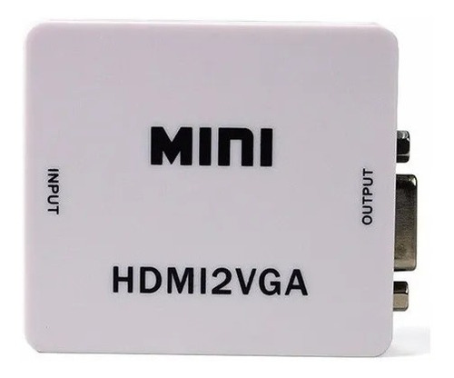 Imagen 1 de 7 de Conversor Adaptador Hdmi A Vga Activo Con Audio