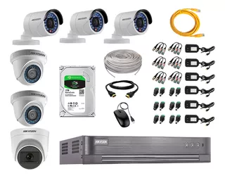 Cámaras Seguridad Kit 6 Hd 720p 1tb | 1 Camara C/ Microfono