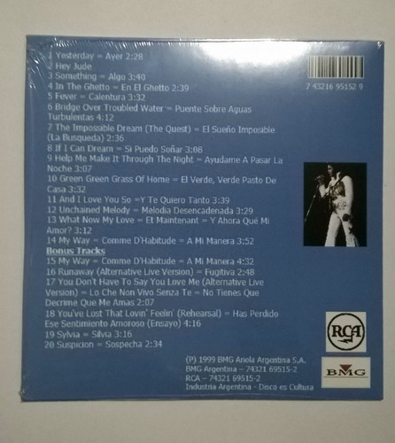 Elvis Presley Cd: A Mi Manera ( Simil Vinilo ) Estándar