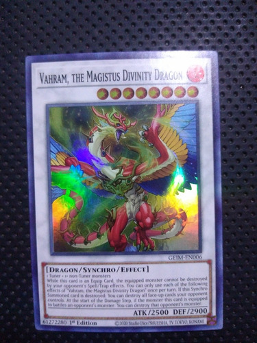 Carta Yugioh Vahram The Magistus Divinity Dragon 