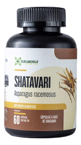 Shatavari 60 Cápsulas Kukamonga Sabor Sin Sabor