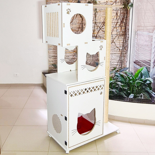 Torre Árvore Brinquedo Cama Toca Arranhador Gato - Zion