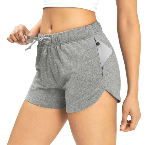 Iuga Pantalon Corto Deportivo Comodo Para Mujer Algodon Yoga