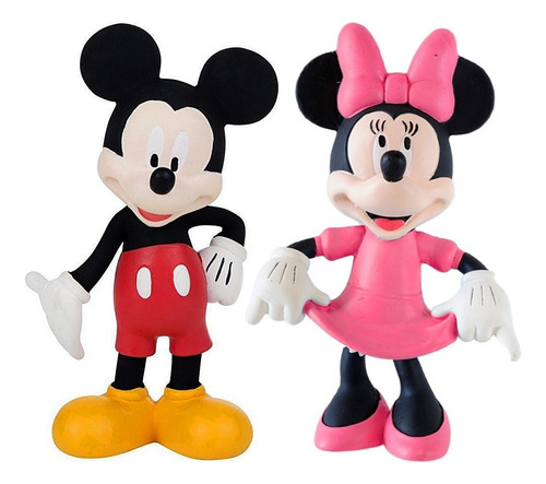 Kit Com 2 Mordedor Para Bebê Macio Disney Mickey E Minnie Cor Colorido