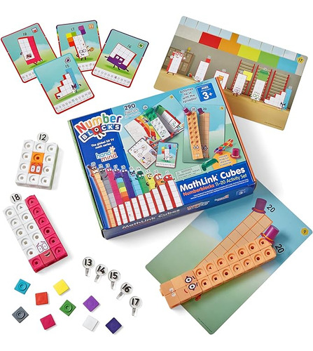 Juego De Actividades Hand2mind Numberblocks Mathlink Cubes - Juego Apilable De Bloques De Números, 155 Cubos De La Serie Televisiva Numberblocks, Actividad Didactica Para La Temprana Infancia.