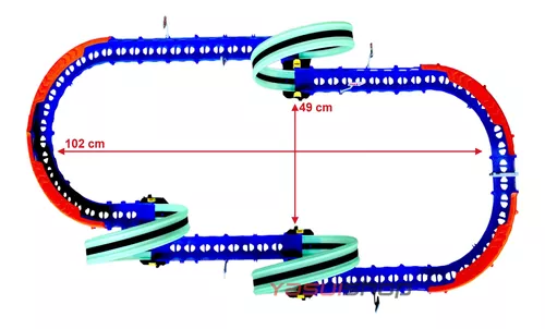 Pista Carrinho Brinquedo Neon Looping Brilha No Escuro Pk005 :  : Brinquedos e Jogos