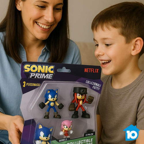 Kit Com 3 Bonecos Sonic Prime Colecionáveis Netflix Sortidos