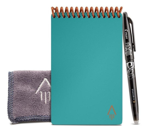 Cuaderno Inteligente Rocketbook Mini, Cuadrícula De Puntos Color Turquesa