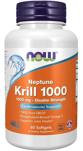 Aceite De Krill 1000 Mg Now 60 Capsulas Blandas
