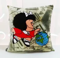 Comprar Cojin Mafalda Mundo Cojín Decorativo Mafalda Personalizados