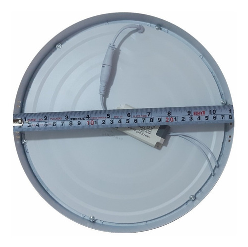 Imagen 7 de 8 de Lampara Plafón Panel Led 24w Redondo Sobreponer Luz Blanca
