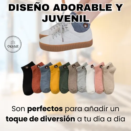 Medias Tobilleras Hombre Mujer Diseño Colores Calcetines