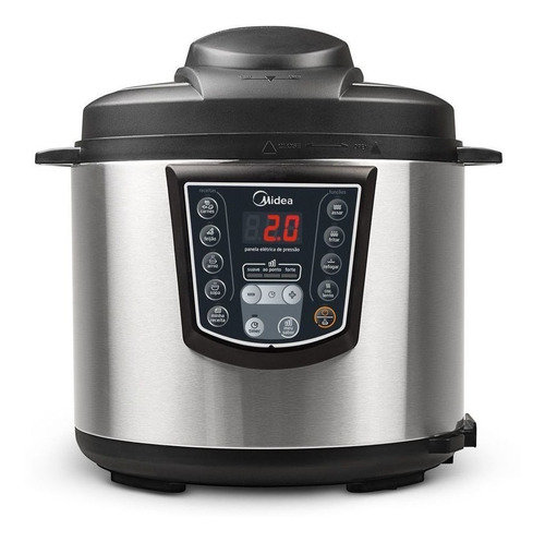 Panela elétrica a pressão Midea PPA7 - Inox/Preto 127V 60Hz