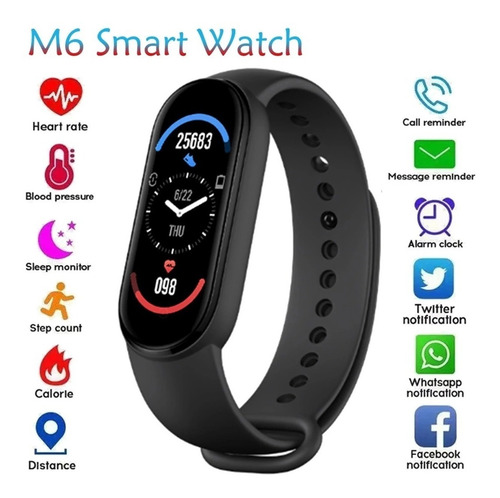 Imagen 8 de 10 de Reloj Inteligente Tipo Banda M3 Smartwatch Pulsera Fitness