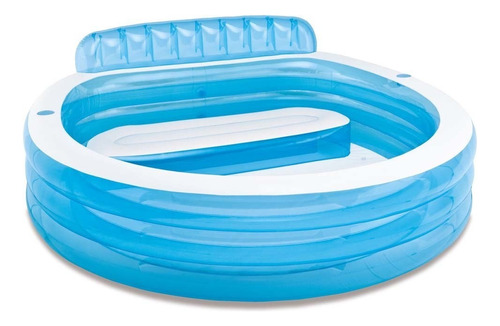 Alberca inflable circular Intex Swim Center 57190 640L blanca y azul