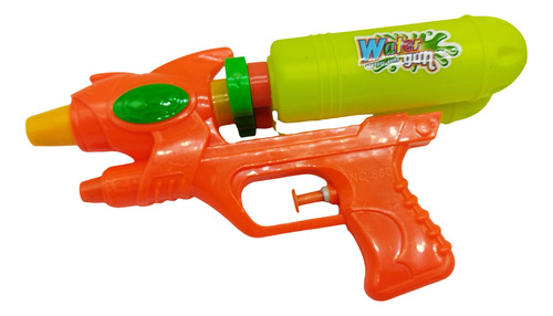 Pistola Lança Água 24cm Com Reservatório Color
