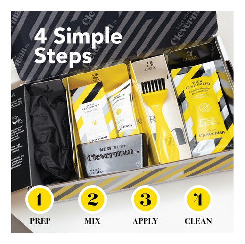 Cleverman Kit Integral Para Hombres: Cubre Canas Gris Con