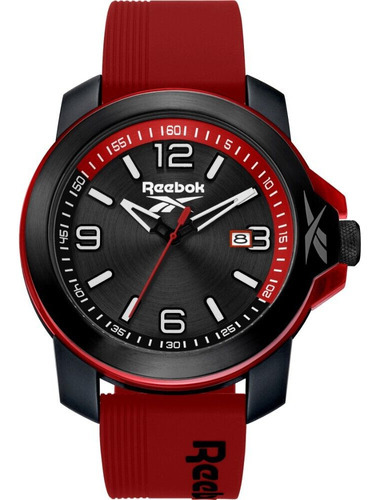 Reloj Reebok Triple 3 Rv-tr3-g3-pbir-br Color de la malla Rojo Color del bisel Negro Color del fondo Rojo