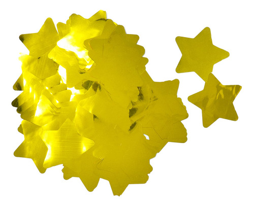 Confeti Forma Estrella Mylar Metalico Dorado 1 Libra Alet