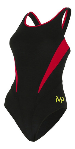 Phelps Ropa De Baño Mujer Comp Back Splice / Negro - Rojo