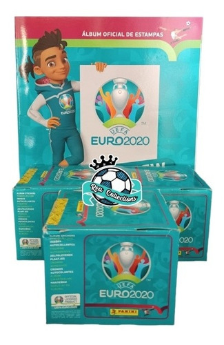 Álbum Euro Azul 2020 + 3 Cajas De 50 Sobres C/u Panini