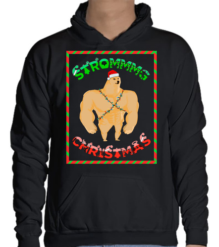 Sudadera Meme Strong - Cheems Navideño - Divertida