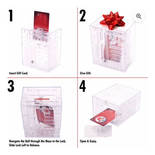 Gift Card Maze Laberinto Caja Trasparente Producto Original