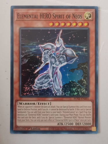 Yugioh Elemental Hero Spirit Of Neos - Pote-en001 - Super R