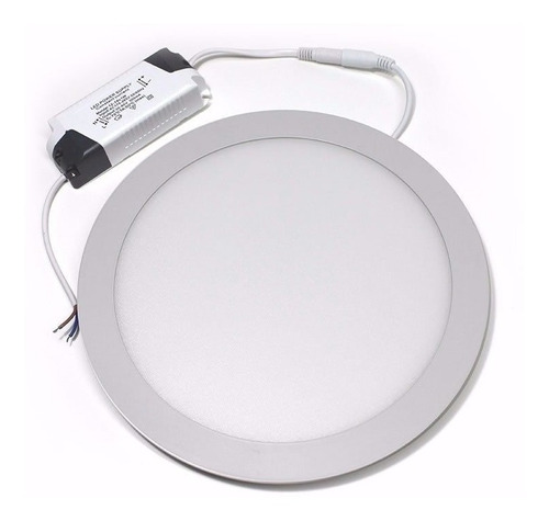 Imagen 5 de 5 de Plafon Embutido LED 18w Redondo Panel Luz Fria