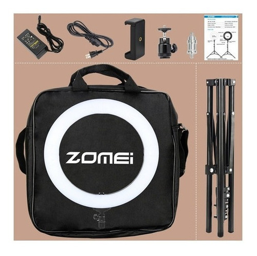Imagen 6 de 10 de Aro De Luz Led 18 Pulgadas Zomei Tripode Youtube Tiktok