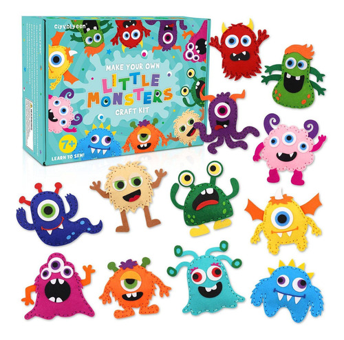 Little Monsters Craft Kit Adopt A Monster Fieltro Felpa...